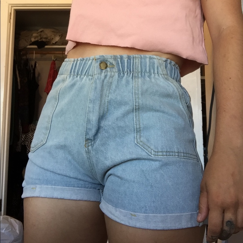Denim shorts